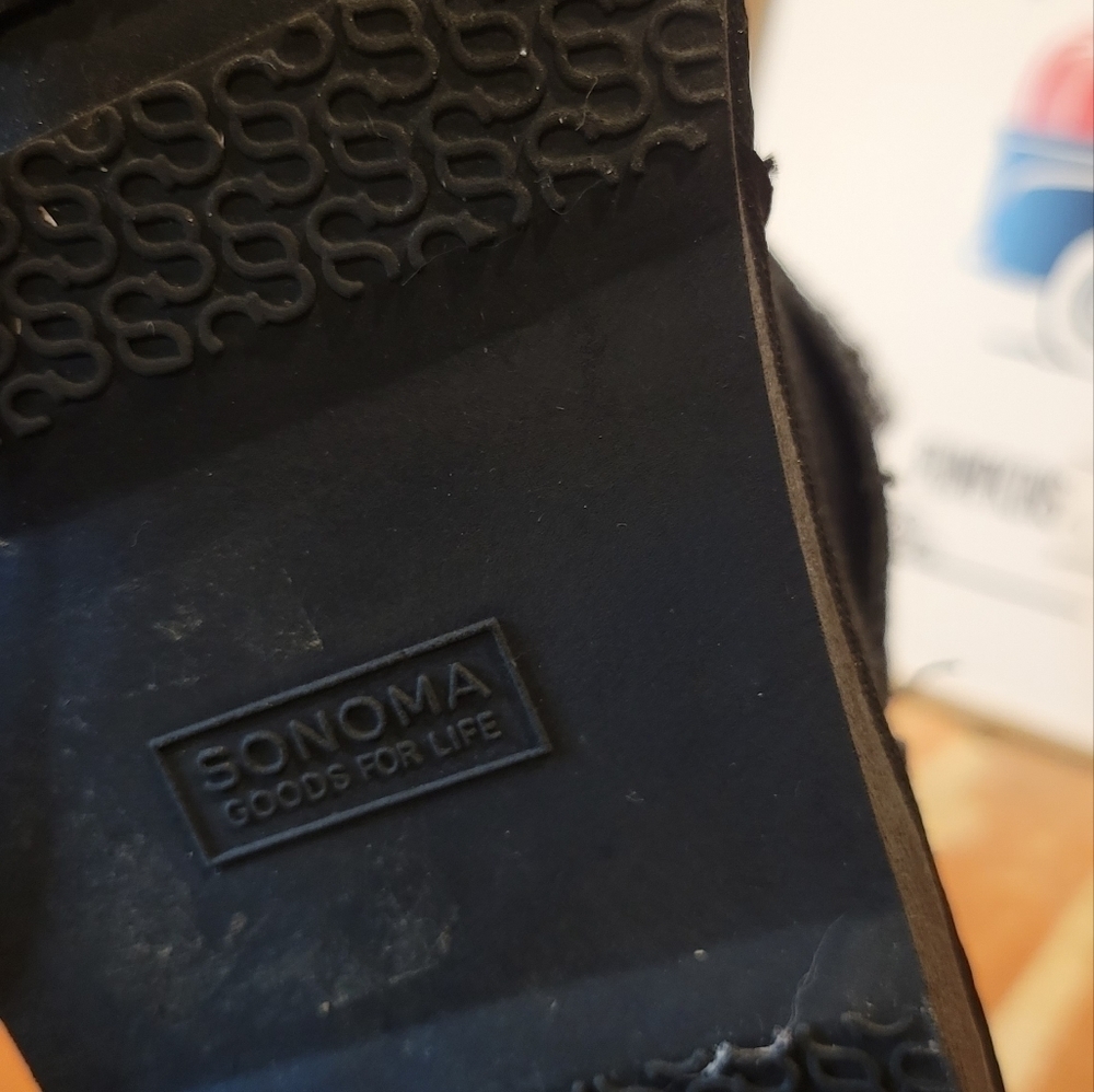 Sonoma quilted black suede mid-calf faux fur lined fuzzy boots - Picture 7 of 7